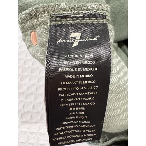 6 for $20 Seven for all mankind green distressed high waist cropped freyed  26 - Picture 8 of 10